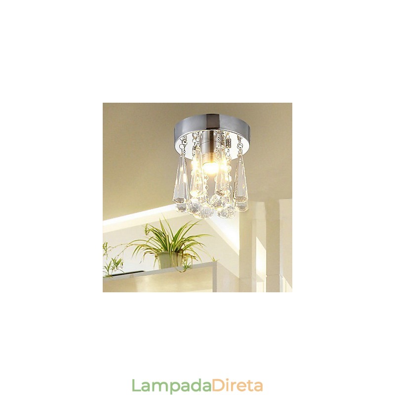 Modern Crystal 1 Luzes Montagem Embutida Em Formato De Coroa