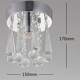 Modern Crystal 1 Luzes Montagem Embutida Em Formato De Coroa