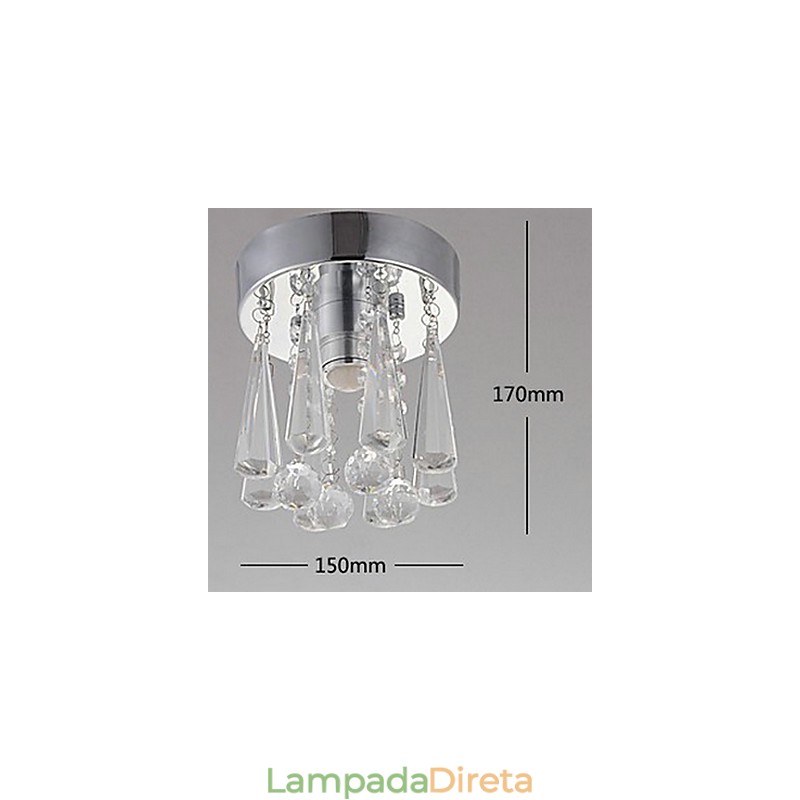 Modern Crystal 1 Luzes Montagem Embutida Em Formato De Coroa