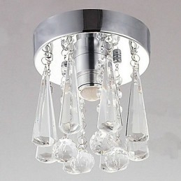 Modern Crystal 1 Luzes Montagem Embutida Em Formato De Coroa