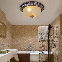 Luminária embutida em vidro branco amarelo resina prata entalhe europeu clássico