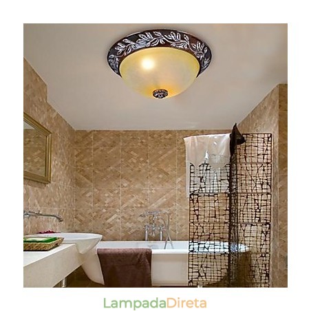 Luminária embutida em vidro branco amarelo resina prata entalhe europeu clássico Luminária embutida em vidro branco amarelo resina prata entalhe europeu clássico