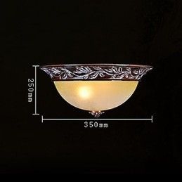 Luminária embutida em vidro branco amarelo resina prata entalhe europeu clássico
