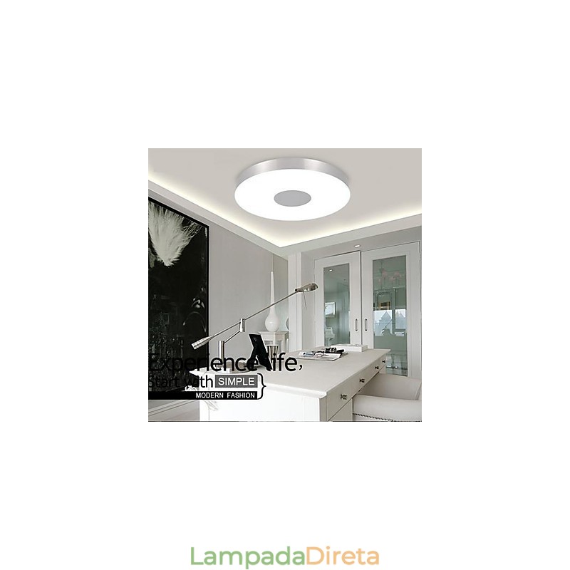 Montagem embutida em metal escovado contemporâneo moderno