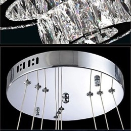 Lustre de cristal Luzes Iluminação Moderna Anéis Únicos K9 Grande Cristal Luminárias de Teto Interno