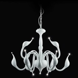 Lustre de metal com pintura contemporânea moderna e pingente de luz