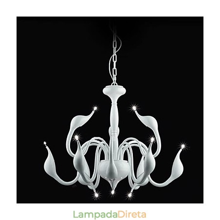 Lustre de metal com pintura contemporânea moderna e pingente de luz Lustre de metal com pintura contemporânea moderna e pingente de luz