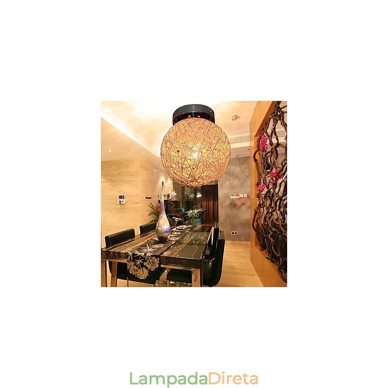 1 Luminária de Teto em Formato de Bola