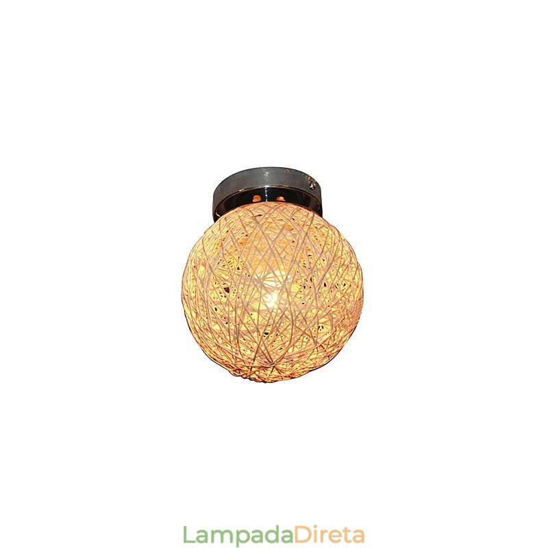 1 Luminária de Teto em Formato de Bola