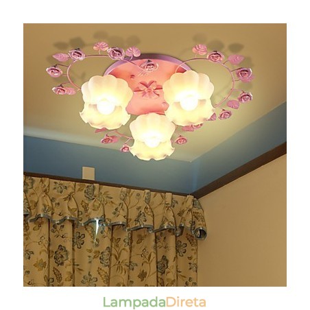 Lâmpada Criativa Lâmpada Contratada Rural Rosa Doce Rosa 3 Absorve Luz Dome Lâmpada Criativa Lâmpada Contratada Rural Rosa Doce Rosa 3 Absorve Luz Dome