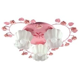 Lâmpada Criativa Lâmpada Contratada Rural Rosa Doce Rosa 3 Absorve Luz Dome