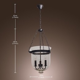 Lustre tradicional clássico vintage estilo mini galvanizado