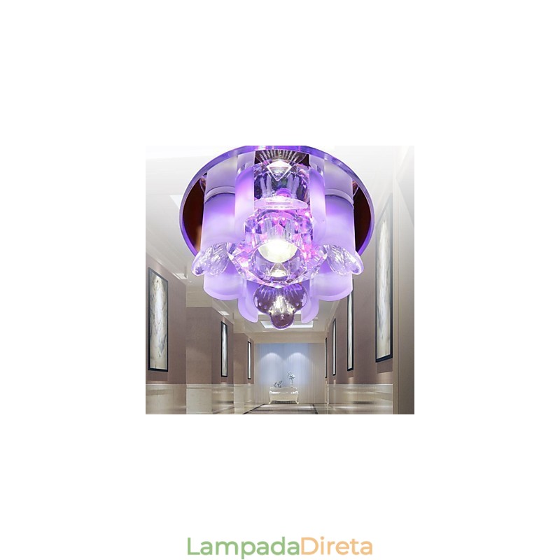 Moderno Contemporâneo Cristal Metal Montagem Embutida
