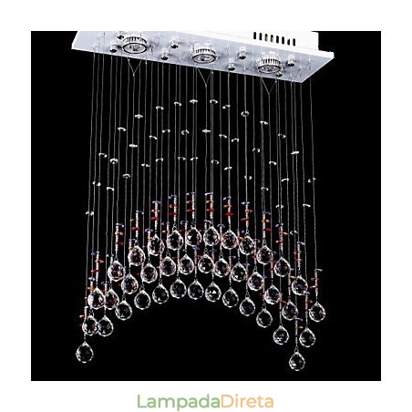 Lustre de cristal K9 de aço inoxidável com 5 luzes de luz transparente Lustre de cristal K9 de aço inoxidável com 5 luzes de luz transparente