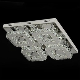 Moderno Contemporâneo Cristal Cromado Metal Montagem Embutida