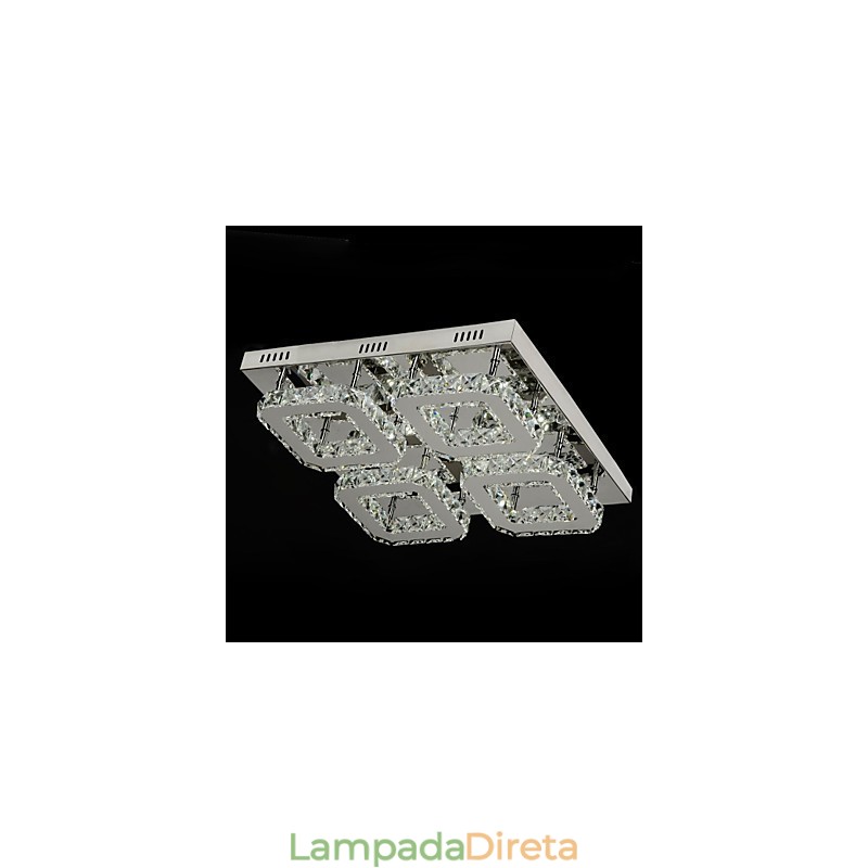 Moderno Contemporâneo Cristal Cromado Metal Montagem Embutida