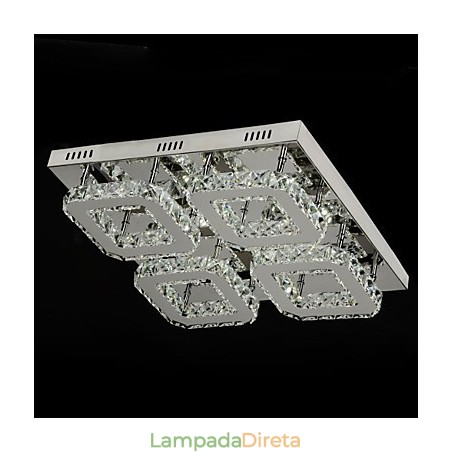 Moderno Contemporâneo Cristal Cromado Metal Montagem Embutida Moderno Contemporâneo Cristal Cromado Metal Montagem Embutida