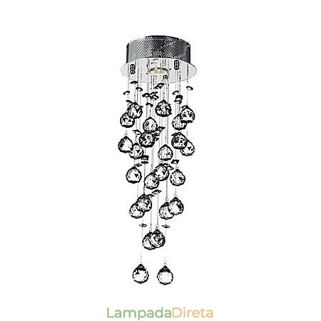 Cristal Flush Mount 1 Luz Moderno Ferro Galvanoplastia Cristal Flush Mount 1 Luz Moderno Ferro Galvanoplastia