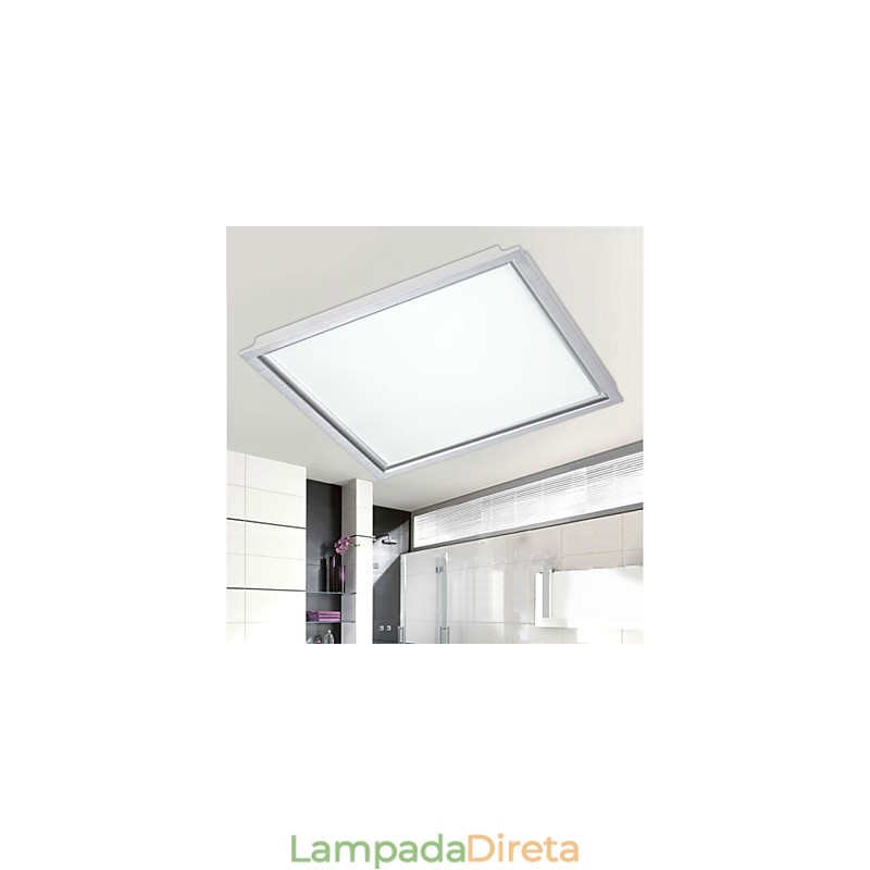 Painel de luz de teto integrado com borda branca