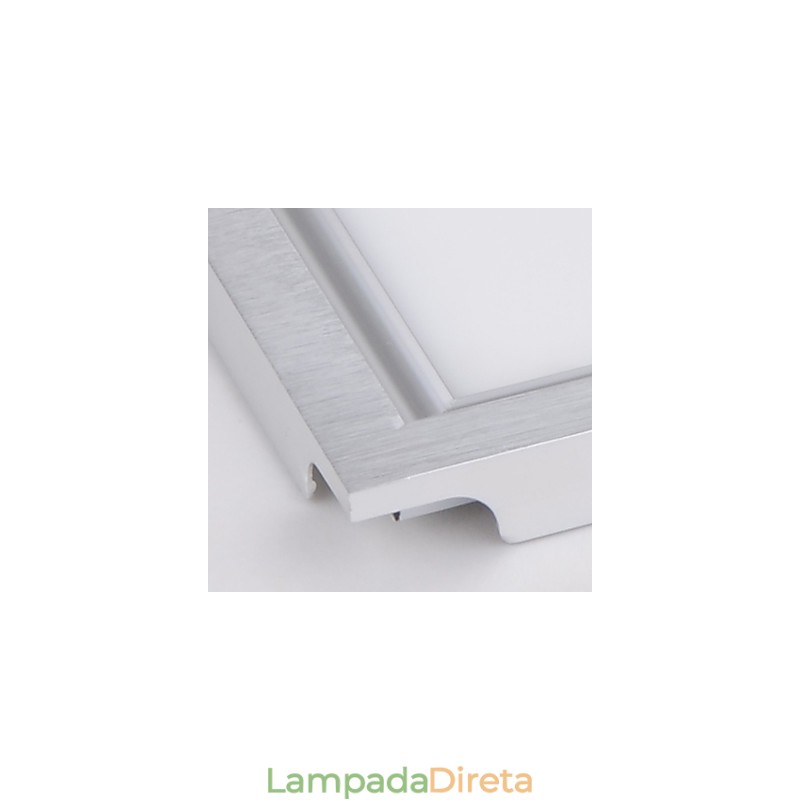 Painel de luz de teto integrado com borda branca