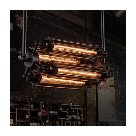 Lustre de metal galvanizado estilo retrô rústico Lodge Mini Lustre de metal galvanizado estilo retrô rústico Lodge Mini