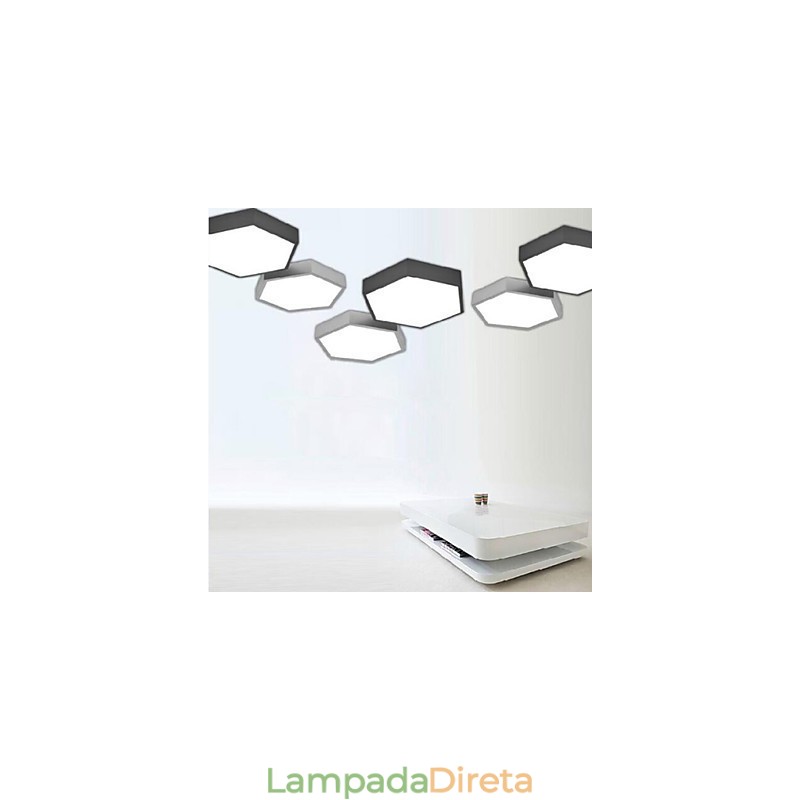 Absorver Dome Light Hexagonal Geometry Luzes Lâmpada