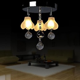 Moderno Contemporâneo Cristal Metal Montagem Embutida