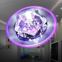Moderno Contemporâneo Cristal Cromado Cristal Montagem Embutida