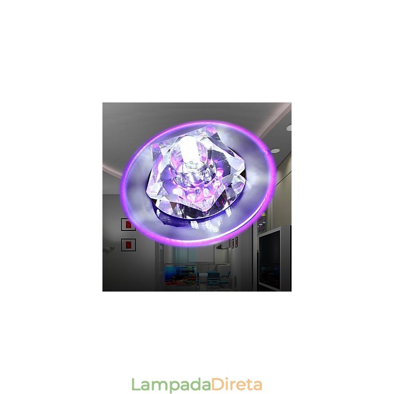 Moderno Contemporâneo Cristal Cromado Cristal Montagem Embutida