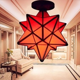 Individualidade artística criativa varanda moderna estrelas absorvem lâmpada de luz de cúpula