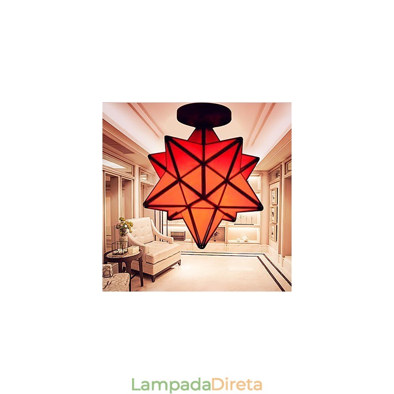 Individualidade artística criativa varanda moderna estrelas absorvem lâmpada de luz de cúpula
