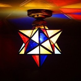 Individualidade artística criativa varanda moderna estrelas absorvem lâmpada de luz de cúpula