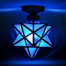 Individualidade artística criativa varanda moderna estrelas absorvem lâmpada de luz de cúpula