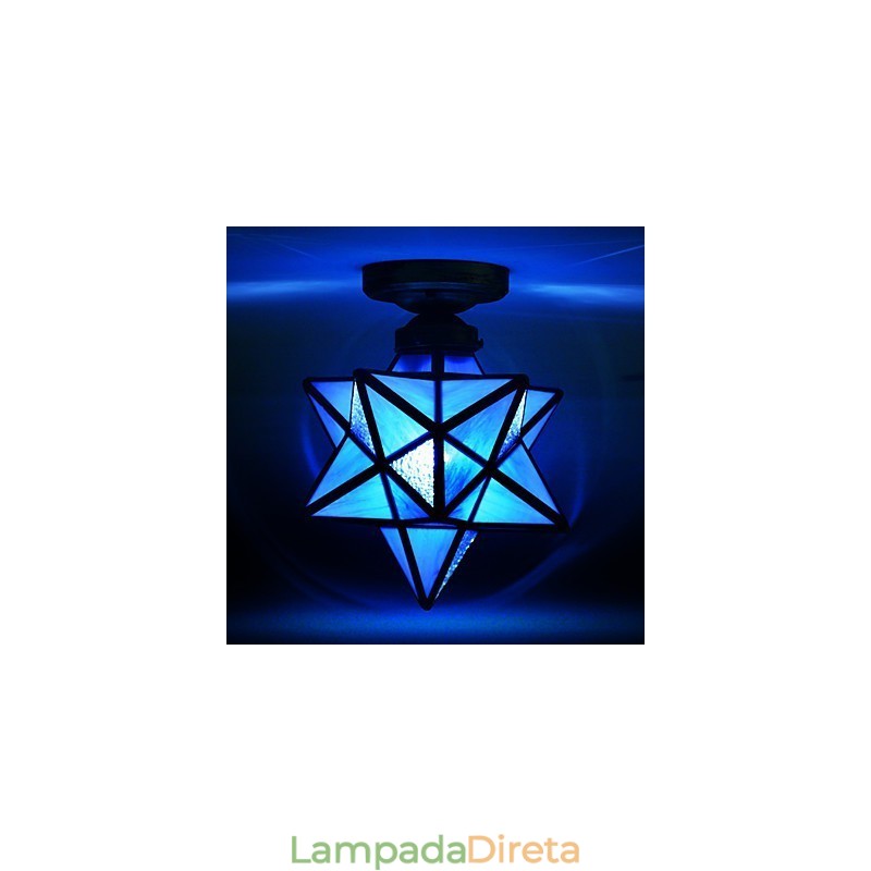 Individualidade artística criativa varanda moderna estrelas absorvem lâmpada de luz de cúpula