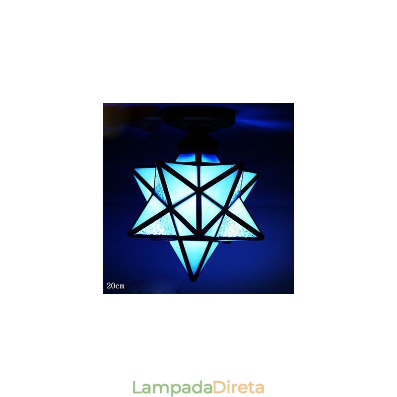 Individualidade artística criativa varanda moderna estrelas absorvem lâmpada de luz de cúpula