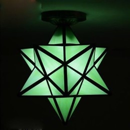 Individualidade artística criativa varanda moderna estrelas absorvem lâmpada de luz de cúpula