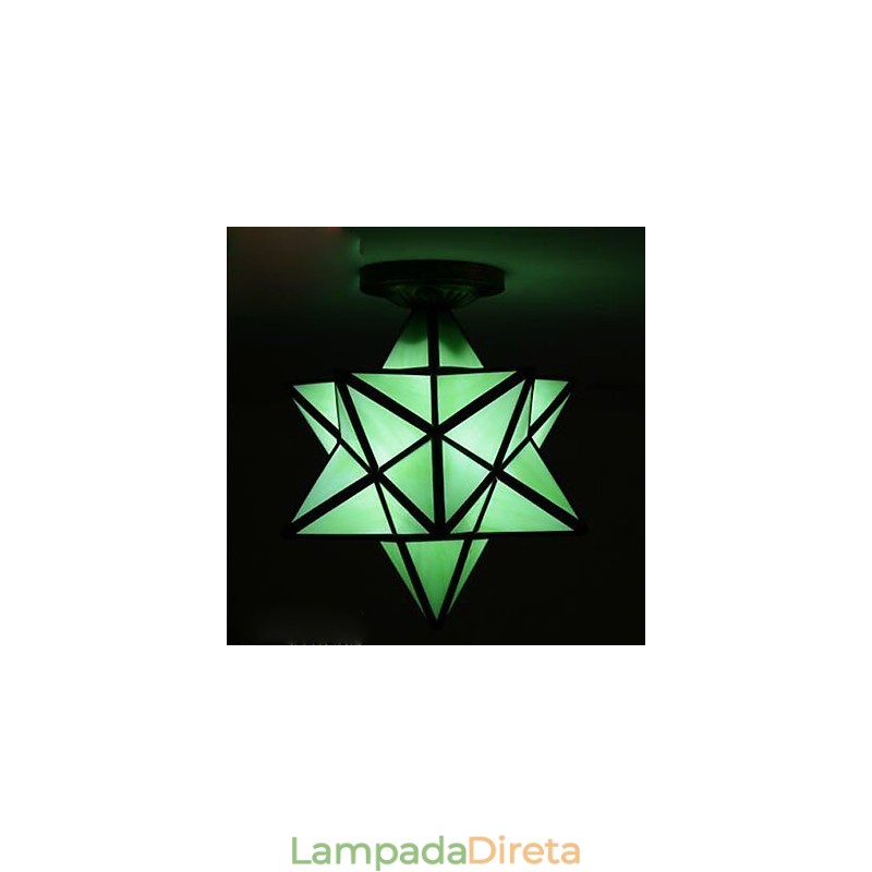 Individualidade artística criativa varanda moderna estrelas absorvem lâmpada de luz de cúpula