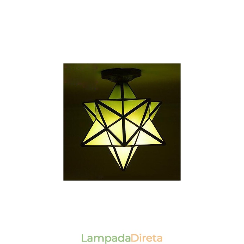 Individualidade artística criativa varanda moderna estrelas absorvem lâmpada de luz de cúpula