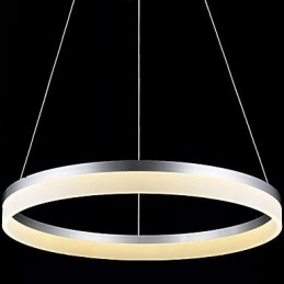 Luminárias pendentes redondas, modernas, de acrílico, iluminação luxuosa, luminárias de teto de anel único