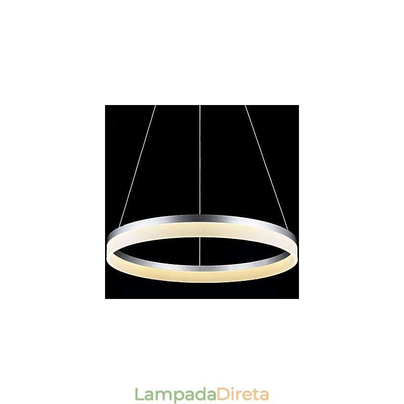 Luminárias pendentes redondas, modernas, de acrílico, iluminação luxuosa, luminárias de teto de anel único