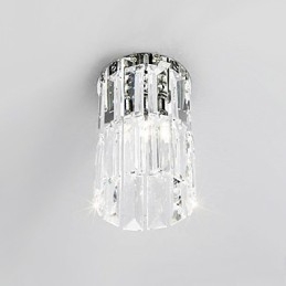 Luminária de embutir em cristal redonda