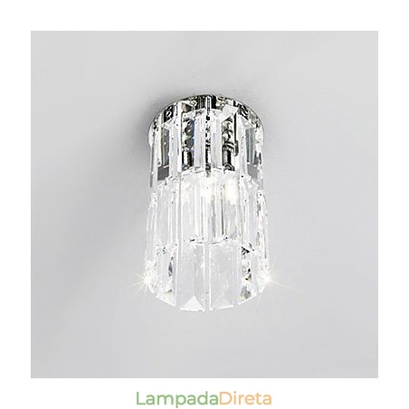 Luminária de embutir em cristal redonda Luminária de embutir em cristal redonda