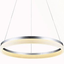 Luminárias pendentes redondas, modernas, de acrílico, iluminação luxuosa, luminárias de teto de anel único