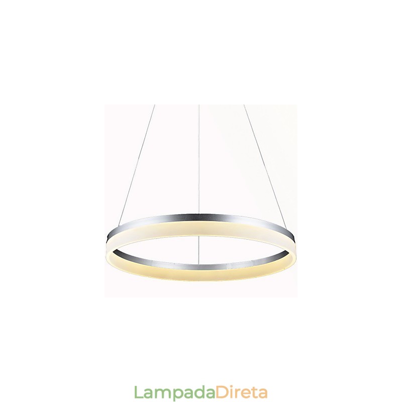 Luminárias pendentes redondas, modernas, de acrílico, iluminação luxuosa, luminárias de teto de anel único