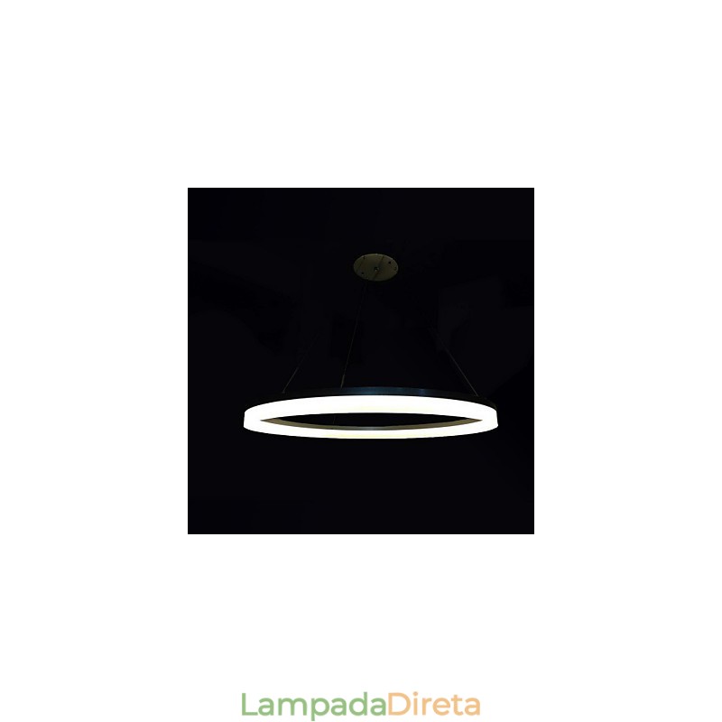 Luminárias pendentes redondas, modernas, de acrílico, iluminação luxuosa, luminárias de teto de anel único