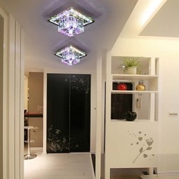 Luminária de teto de cristal Spotlight SMD 3W Lâmpada criativa Tubo de luz colorida Luz de cúpula colorida