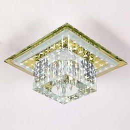 Luminária de teto de cristal Spotlight SMD 3W Lâmpada criativa Tubo de luz colorida Luz de cúpula colorida