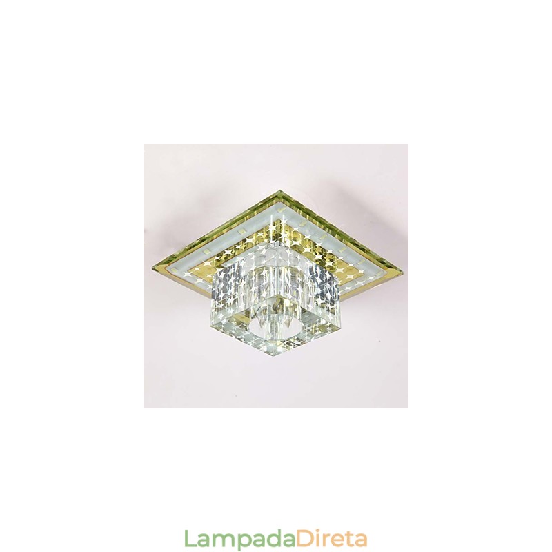 Luminária de teto de cristal Spotlight SMD 3W Lâmpada criativa Tubo de luz colorida Luz de cúpula colorida