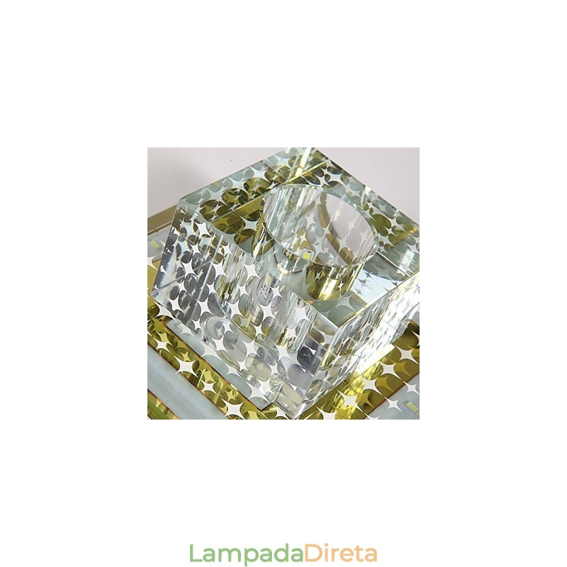 Luminária de teto de cristal Spotlight SMD 3W Lâmpada criativa Tubo de luz colorida Luz de cúpula colorida