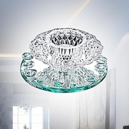 Mini estilo moderno e contemporâneo de cristal cromado metal embutido